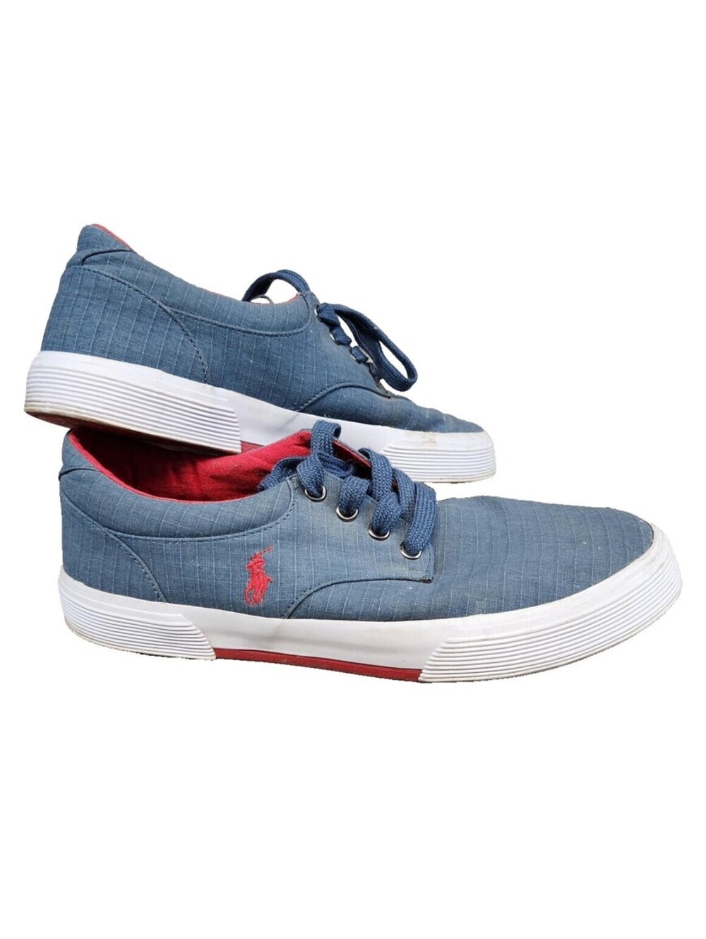 Polo Ralph Lauren Shoes Mens Size 8 Blue Canvas Felton Low Top Casual Sneakers